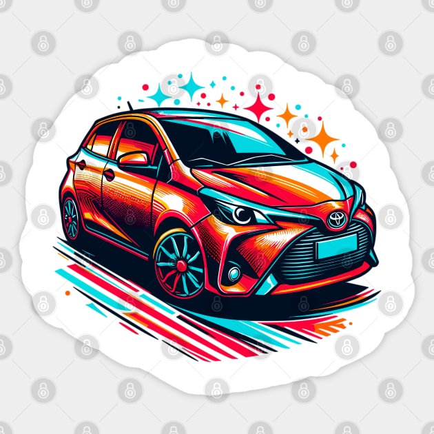 Toyota Yaris Sticker by Vehicles-Art